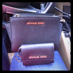 MK crossbody with small matching wallet